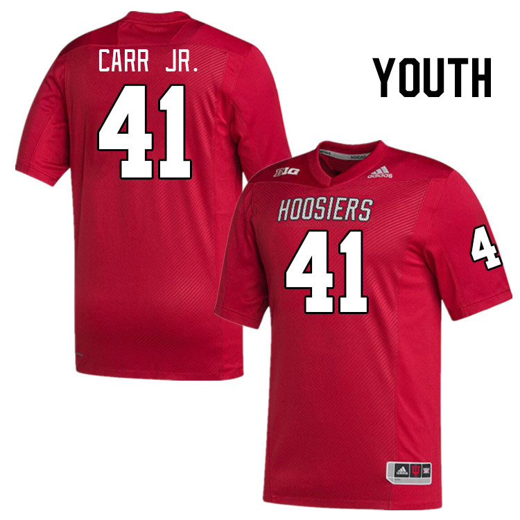 Youth #41 Lanell Carr Jr. Indiana Hoosiers College Football Jerseys Stitched Sale-Red